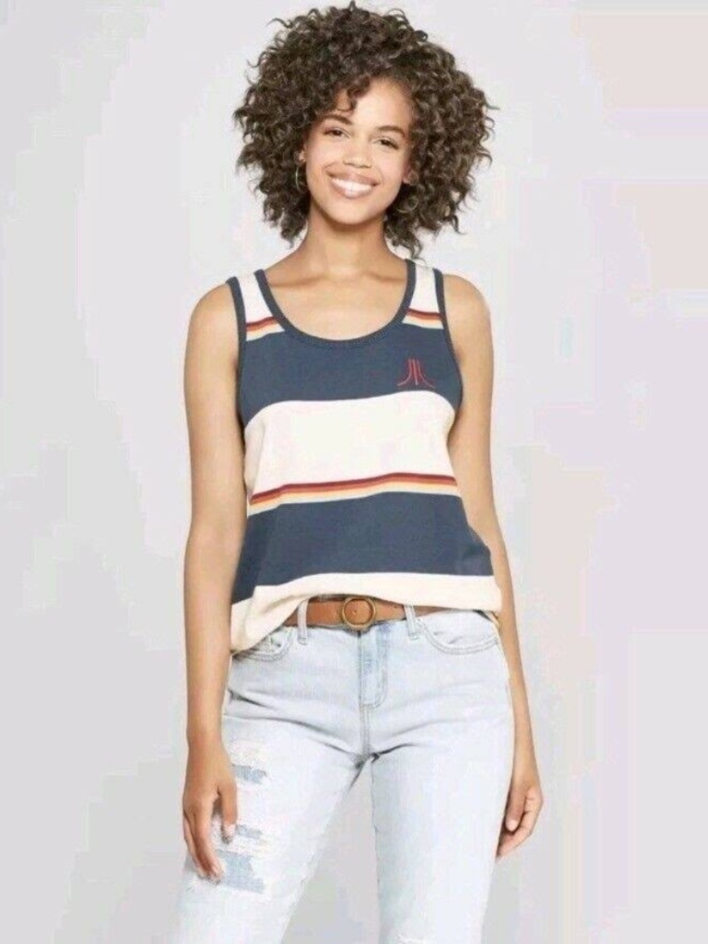 Junk Food ATARI Women's Striped Tank Small